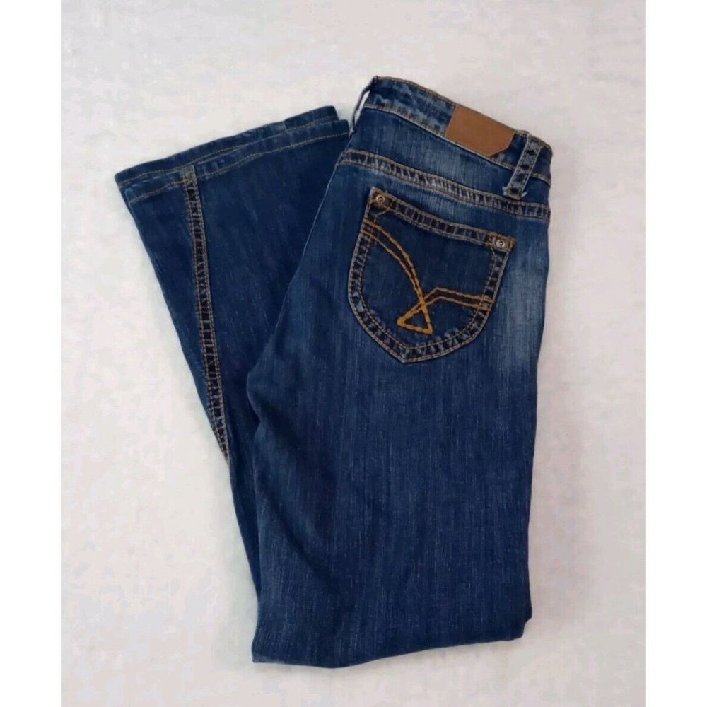 Vigoss The Harlem Flare Women's Jeans 9 Thick Stitch Blue Denim Jeans